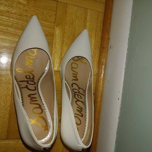 White Pointed Toe Pumps